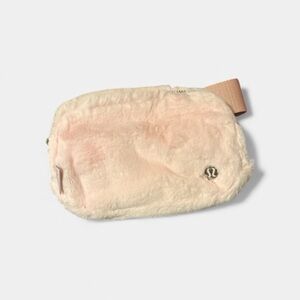 Lululemon Pink Furry Pouch